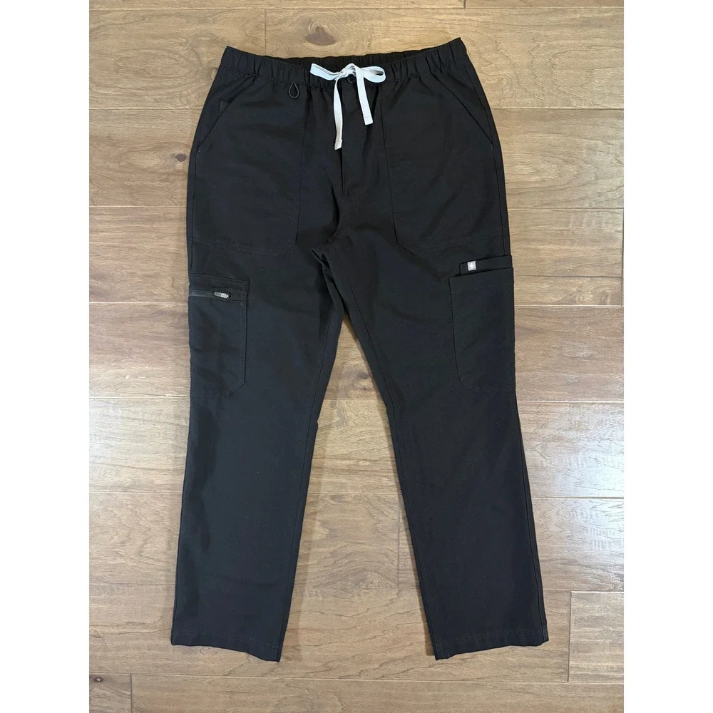 FIGS Cairo Cargo Scrub Pants Mens‎ Medium Black Technical Collection 1000200R